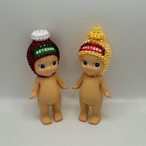 Custom Bedazzled Sonny Angel Ketchup & Mustard Statue